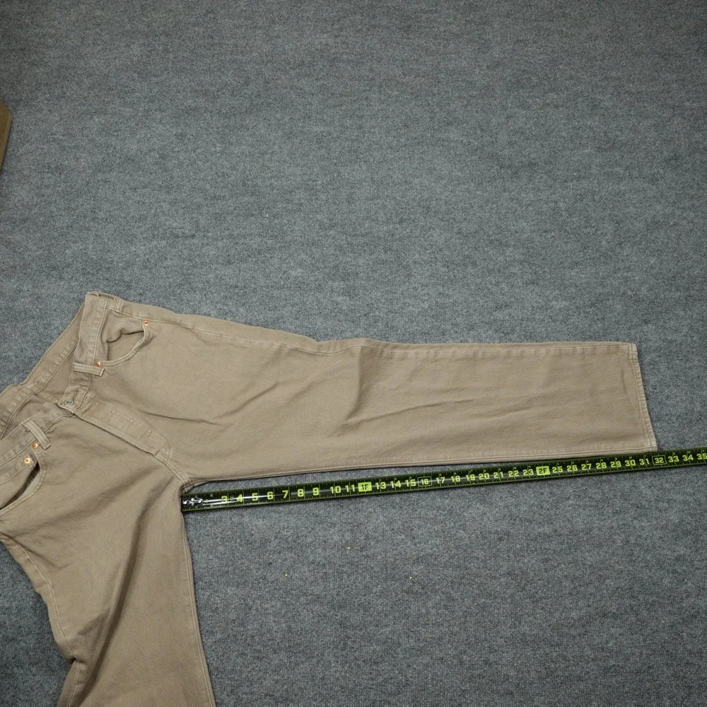 Levi's 501 Jeans Mens 34x32 Tan Khaki Original Fit Straight Leg Button Fly
